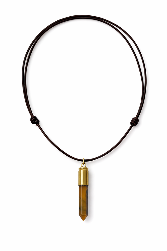 Crystal Hunter Necklace | 9mm Eyelet Brass + Crystal