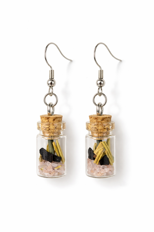 Banishing Spell Jar Earrings