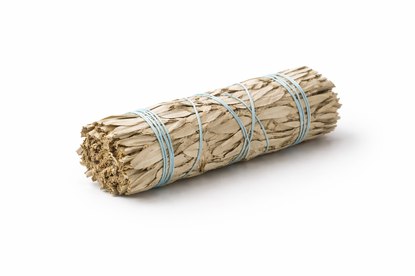 Bundled sage stick on a white background