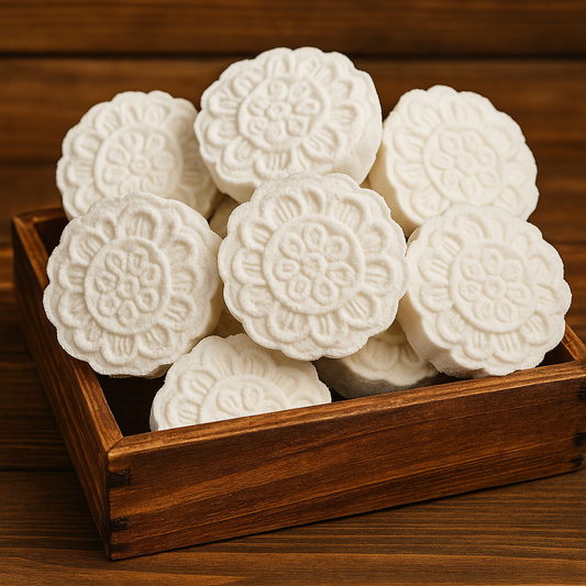 Orange-scented toilet fizzies 4-pack – natural toilet cleaner tablets by Feral Root Essentials