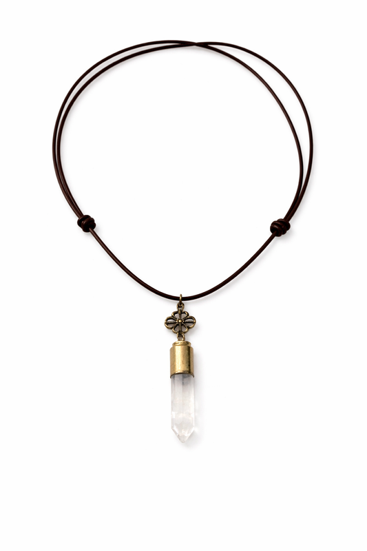 Crystal Hunter Necklace | 9mm Casing + Natural Crystal
