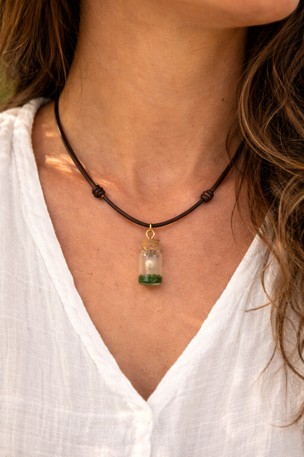 Wishful Thinking Necklace | Glass Jar + Seed Pod
