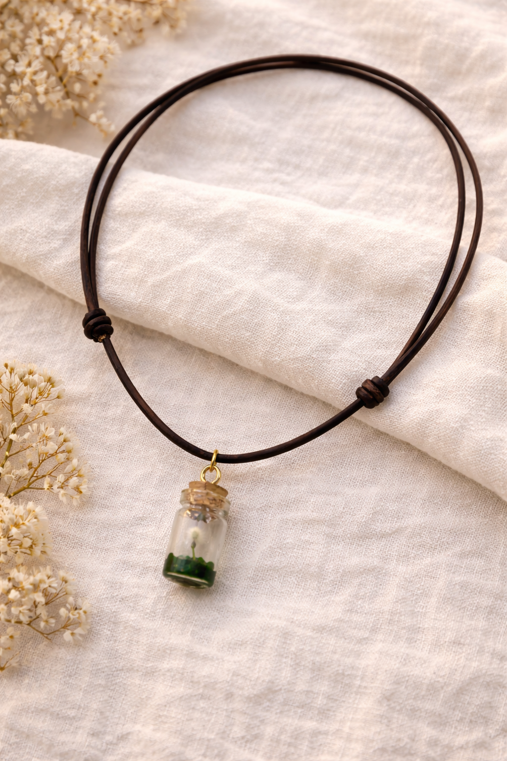 Wishful Thinking Necklace | Glass Jar + Seed Pod